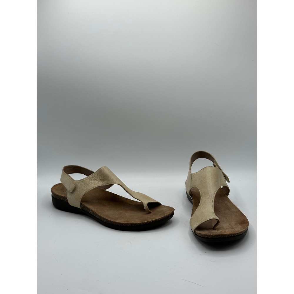 Dansko Women Size 41 US 10 Leather Comfort Orthotic Cork Footbed Sandals Beige